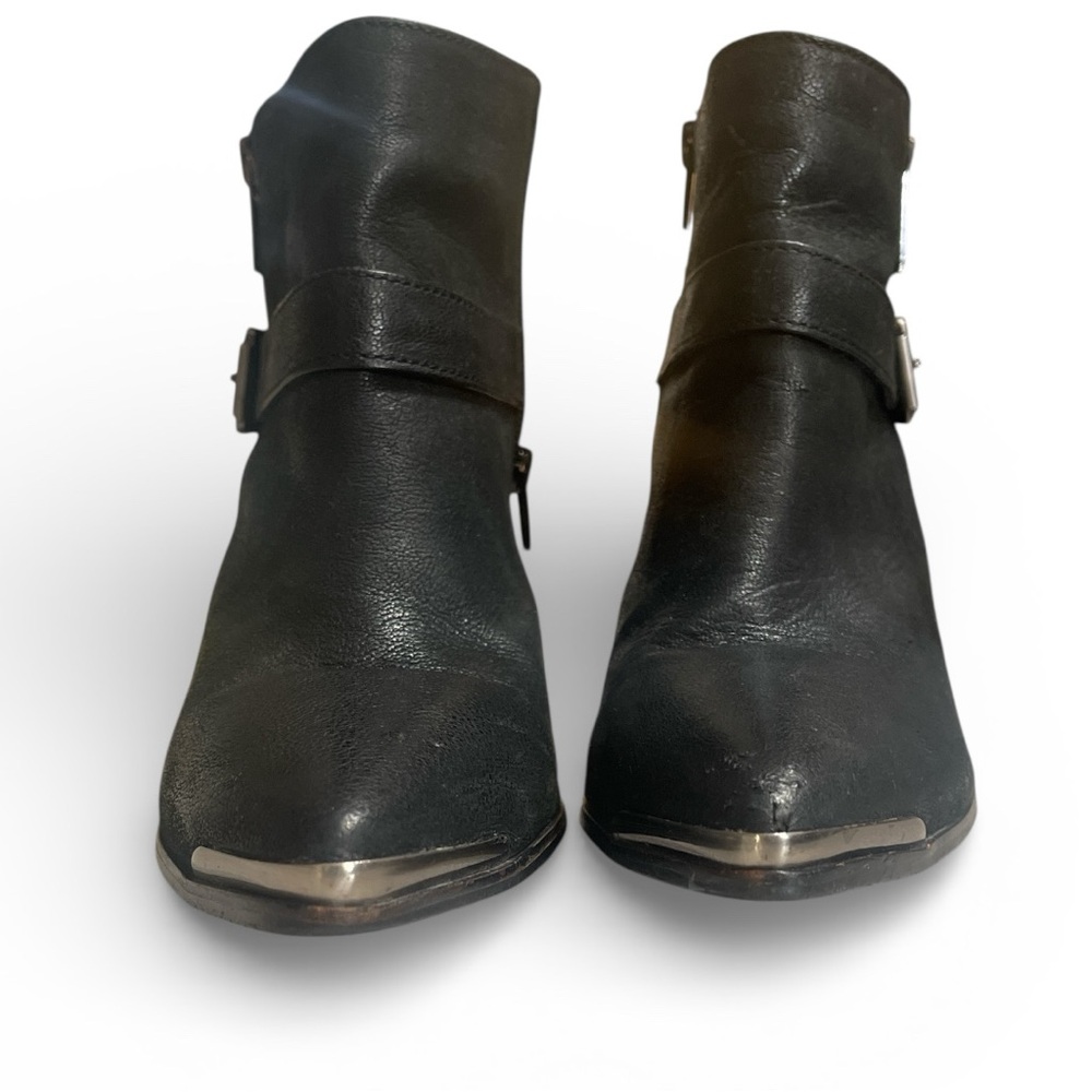 Vince‎ Camuto Adelfi Black Leather Ankle Boots Size 9